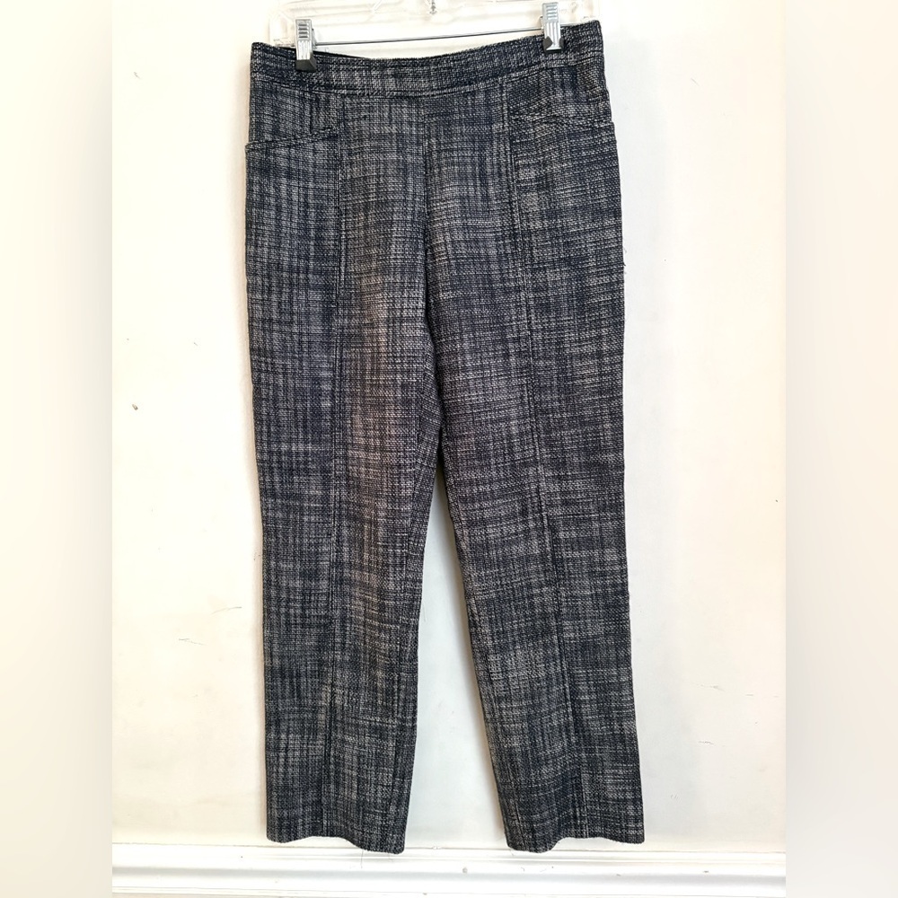 TORY BURCH KINSLEY ANKLE CROSSHATCH PANTS SIZE 4